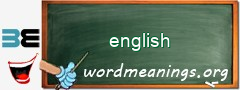 WordMeaning blackboard for english